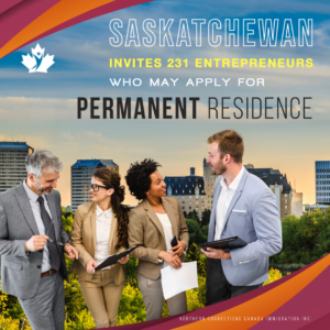 Saskatchewan invites 22 permanent residents who want to work in Saskatchewan.