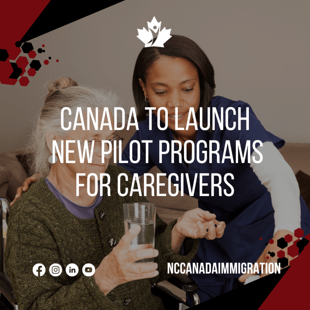 A caregiver in Canada gently assists an elderly person with a glass of water as new pilot programs are set to launch. #NCCanadaImmigration.