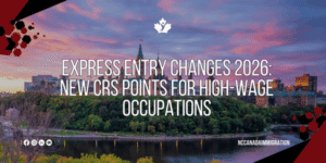 Canada Express Entry 2026 changes introducing new CRS points for high-wage occupations and qualifying job offers