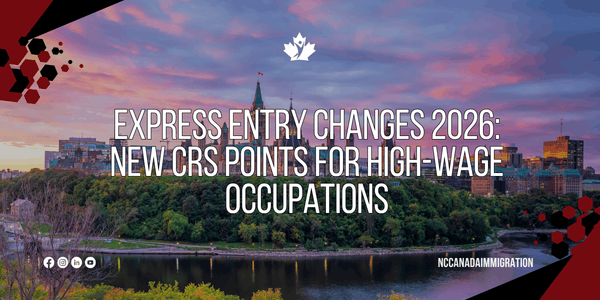 Canada Express Entry 2026 changes introducing new CRS points for high-wage occupations and qualifying job offers